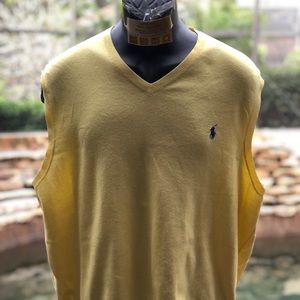 POLO RALPH LAUREN PIMA COTTON VEST SWEATER (X-LARGE)